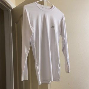 White Russell sports long sleeve compression